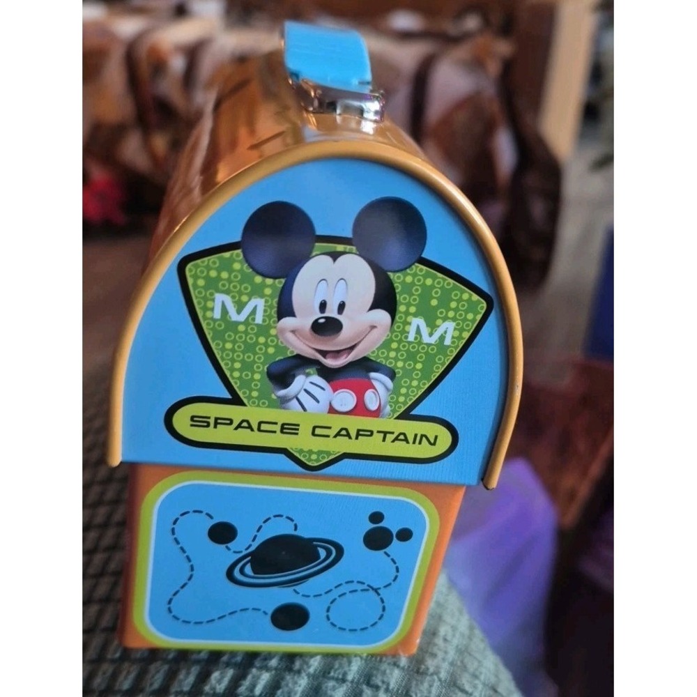 Mickey Mouse Small Tin How Many Planets 6 inches long 2 inches wide 3 1/2 high - Picture 6 of 6